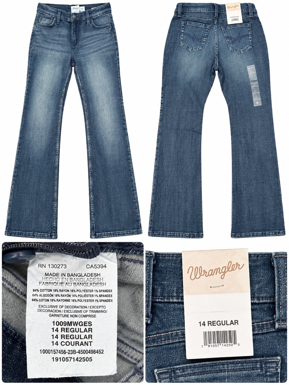 Wrangler Girls Size 14 Regular Jeans – New With Tags